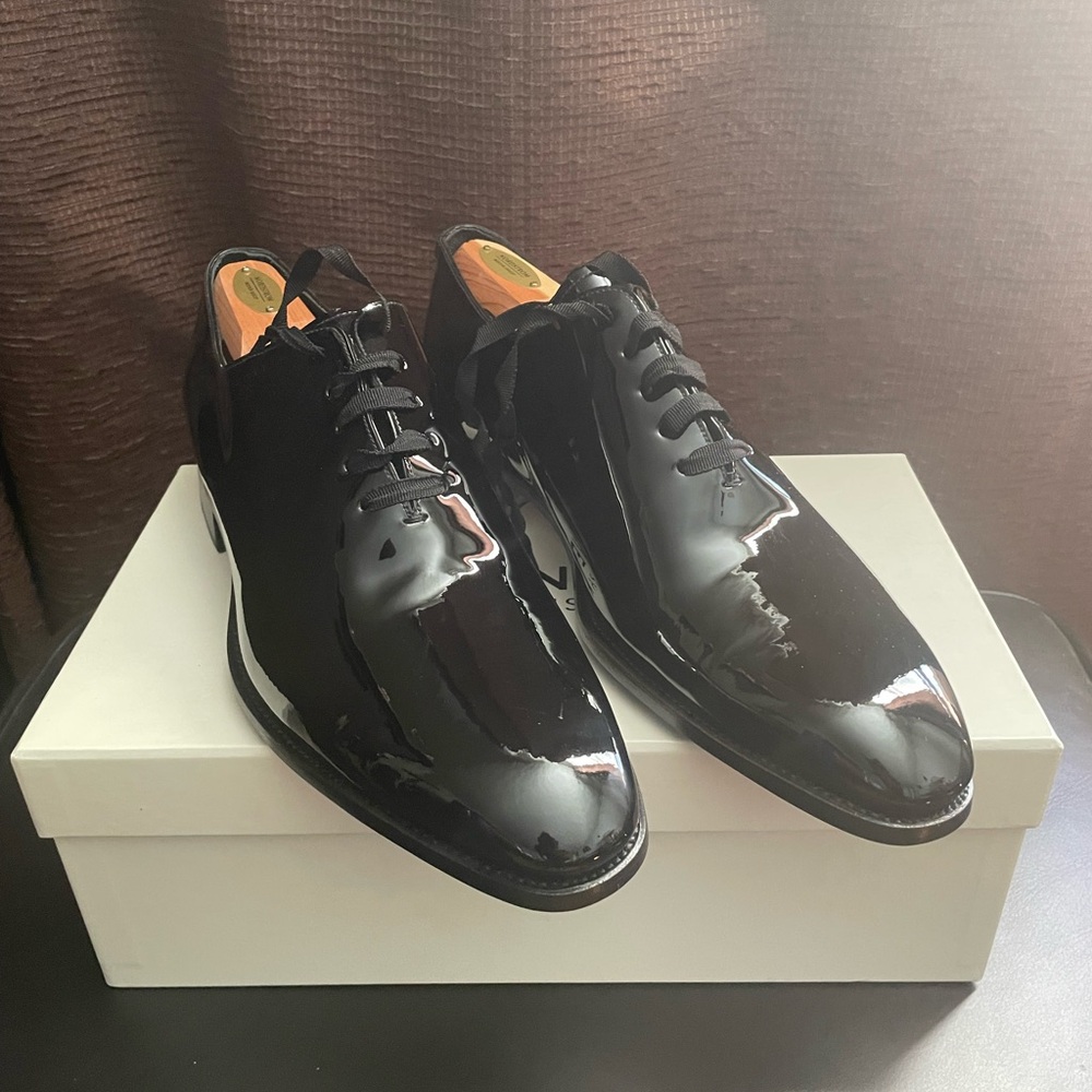 ** SOLD ** NEW GIVENCHY Classic Patent Leather Derby Shoes 45 US 12